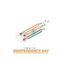 indipendenza giorno di India. indipendenza giorno creativo design per sociale media inviare vettore