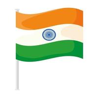illustrazione della bandiera dell'india vettore