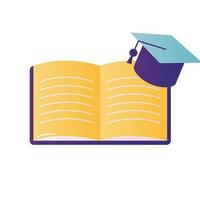 ebook con disegno vettoriale di berretto di laurea