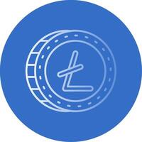 litecoin pendenza linea cerchio icona vettore