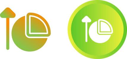 grafico crescente vettore icona