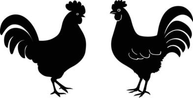 pollo silhouette vettore