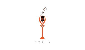 vettore musica logo design.