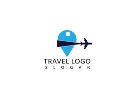 vettore logo design modelli per carta geografica punto con compagnie aeree, aereo Biglietti, viaggio agenzie - aerei e emblemi