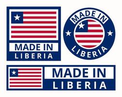 vettore impostato fatto nel Liberia design Prodotto etichette attività commerciale icone illustrazione