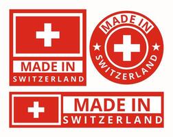 vettore impostato fatto nel Svizzera design Prodotto etichette attività commerciale icone illustrazione