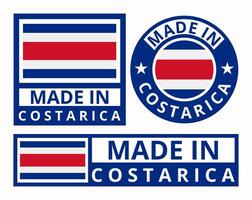 vettore impostato fatto nel Costa Rica design Prodotto etichette attività commerciale icone illustrazione