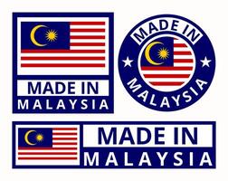 vettore impostato fatto nel Malaysia design Prodotto etichette attività commerciale icone illustrazione