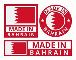 vettore impostato fatto nel bahrain design Prodotto etichette attività commerciale icone illustrazione