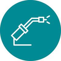 saldatura torcia schema cerchio icona vettore