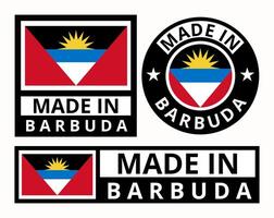 vettore impostato fatto nel barbuda design Prodotto etichette attività commerciale icone illustrazione