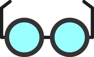 icona piatta degli occhiali vettore