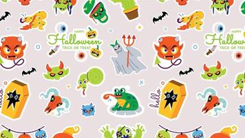 di moda contento Halloween vettore