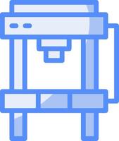 idraulico stampa linea pieno blu icona vettore