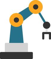 industriale robot piatto icona vettore