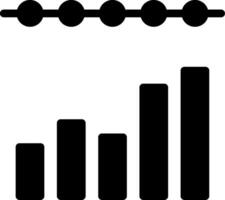 icona del glifo con grafico a barre vettore
