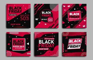 post sui social media del black friday vettore