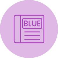 blu libro vettore icona