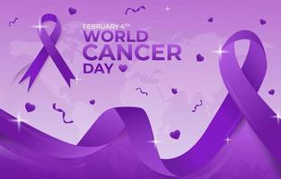 sfondo della giornata mondiale del cancro colore rosa vettore