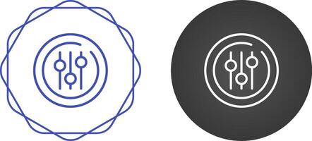 Audio equalizzatore cerchio vettore icona