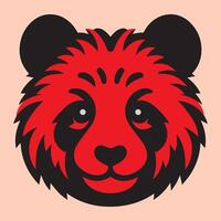 illustrazione vettore grafico di rosso panda testa design. Perfetto per creativo azienda logo design.