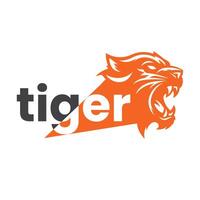 arrabbiato tigre logo illustrazione vettore