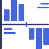 gantt grafico solido Due colore icona vettore