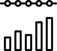 icona della linea del grafico a barre vettore