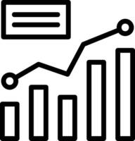 icona della linea del grafico a barre vettore