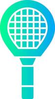 badminton racchetta solido Multi pendenza icona vettore