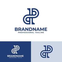 lettere dp monogramma logo, adatto per attività commerciale con dp o pd iniziali vettore