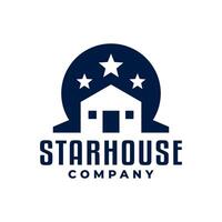 illustrazione di un' Casa con un' stella. logo per vero tenuta azienda. Casa vettore logo modello.