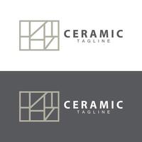 pavimento logo design per casa ceramica decorazione con minimalista astratto forme, vettore templet illustrazione