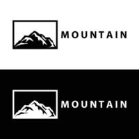 montagna logo semplice illustrazione silhouette modello vettore design