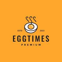 uovo soleggiato lato su cucina gusto semplice cucinando colorato logo design vettore icona illustrazione
