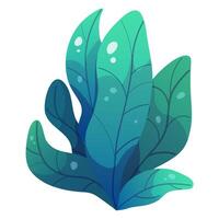alga marina su bianca sfondo per design. cartone animato vettore illustrazione di marino fauna