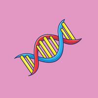 dna catena cartone animato vettore icone illustrazione. piatto cartone animato concetto. adatto per qualunque creativo progetto.