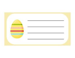 impostato design per il pagine di il figli di settimanalmente e quotidiano pianificatore. un' carino Pasqua uovo, e un' lista di controllo disposizione per il diario e taccuino. vettore