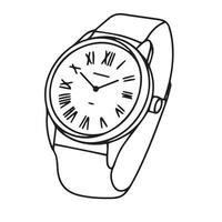 mano disegnato scarabocchio orologio icona. schema famiglia clipart. mano disegnato vettore arte.