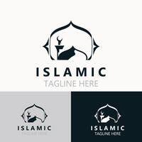 islamico moschea logo disegno, modello islamico, islamico giorno Ramadan vettore creativo idea