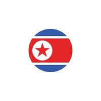 nord Corea bandiera icona vettore