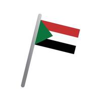 Sudan bandiera icona vettore