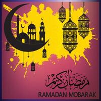 Ramadan kareem socialmedia inviare design vettore