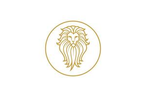 vettore logo azienda d'oro Leone simbolo elegante bianca sfondo