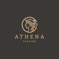 ai generato athena il dea vettore logo design