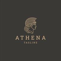 ai generato athena il dea vettore logo design