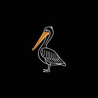 ai generato spiaggia animale pellicano uccello logo vettore illustrazione design.