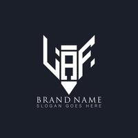 laf astratto lettera logo. laf creativo monogramma iniziali lettera logo concetto. laf unico moderno piatto astratto vettore lettera logo design.