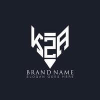 kza astratto lettera logo. kza creativo monogramma iniziali lettera logo concetto. kza unico moderno piatto astratto vettore lettera logo design.