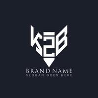 kzb astratto lettera logo. kzb creativo monogramma iniziali lettera logo concetto. kzb unico moderno piatto astratto vettore lettera logo design.